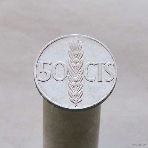 Испания 50 сентимос 1966