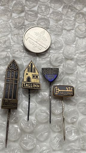 Значки города Таллин, 4 шт
