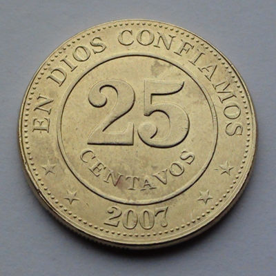 Никарагуа 25 сентаво, 2007