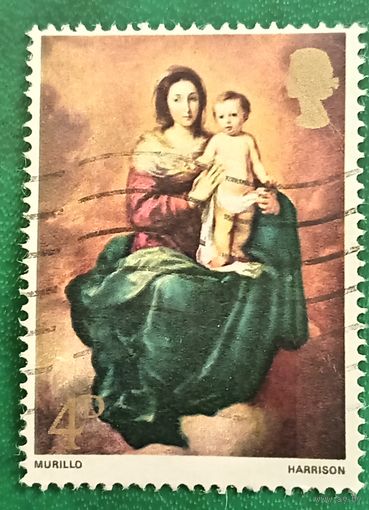 Великобритания 1967. Бартоломе Эстебан Мурильо. Картина Мадонна с младенцем