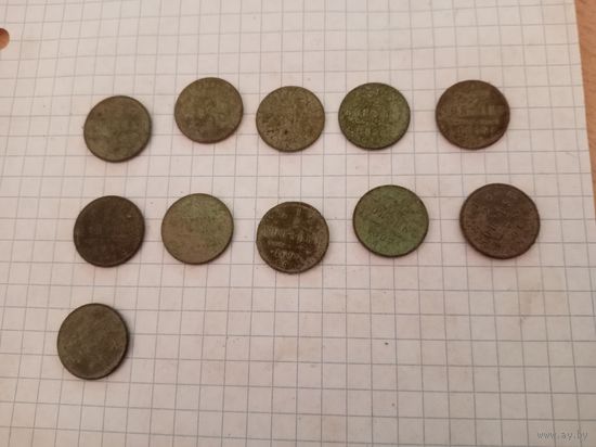 1/2 копейки Николай 2 одним лотом