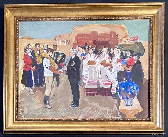 Свентоховский П.В.Эскиз картины "Дажынкі" к/м, 34х45см