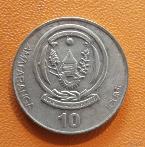 Руанда 10 франков 2009 г., KM# 34