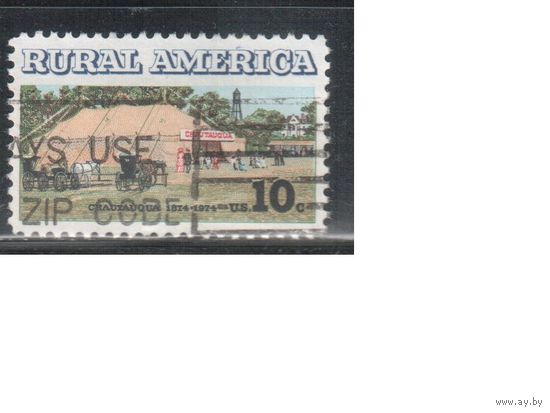 США-1974, (Мих.1154) , гаш. , Сельская Америка(одиночка)