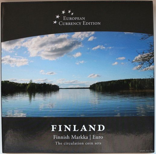 Набор монет "Финляндия: финская марка и евро" (10, 5, 1 марка)