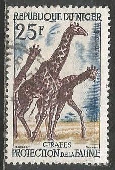 Нигер(Республика). Жираф. 1959г. Mi#7.