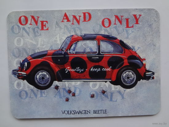Календарик 2001 г. ИПП Новик. Volkswagen Beetle.