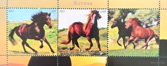 Бурунди 2015. Лошади. Малый лист