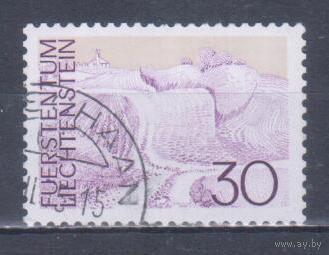 [1206] Лихтенштейн 1973. Ландшафт. Гашеная марка.