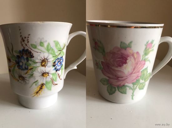 Винтажные фарфоровые кружки (Довбышский ФЗ, СССР)