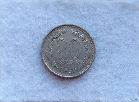 Werty71 Аргентина 20 сентаво 1959