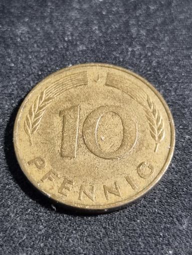 Германия 10 пфеннигов 1977 J