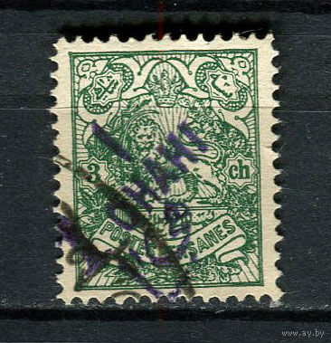 Персия (Иран) - 1903 - Герб с надпечаткой 1CHANI на 3Ch - [Mi.198a] - 1 марка. Гашеная.  (LOT U46)
