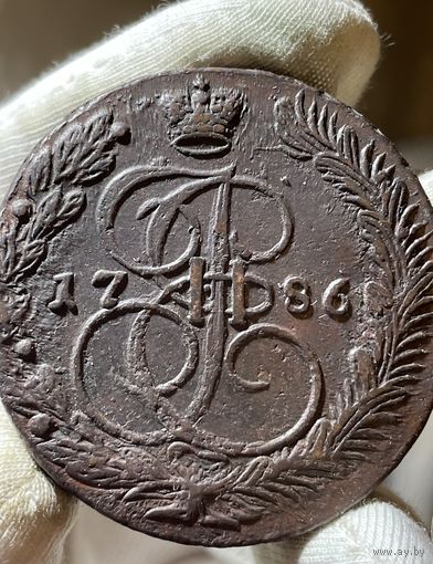 5 копеек 1786 ЕМ без МЦ.Кладовая.Состояние!