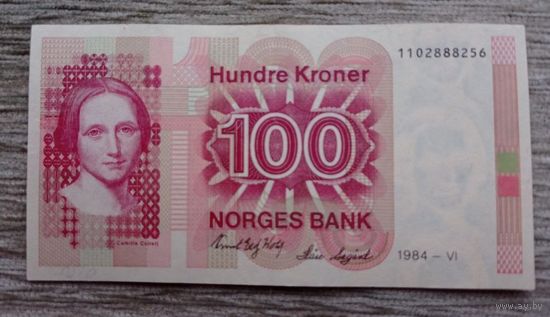Werty71 Норвегия 100 крон 1984 банкнота