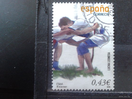 Испания 2008 Борьба, марка из блока