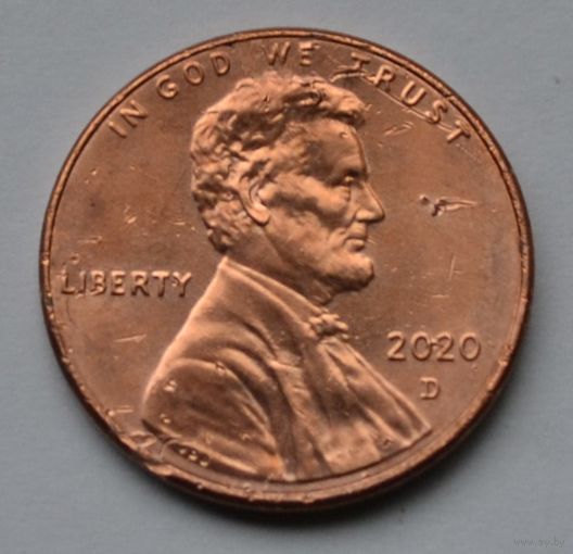 США, 1 цент 2020 г. D