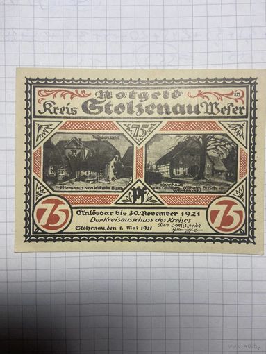 75 пфенингов (нотгельды) г. Германия.-1412