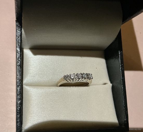 Кольцо дорожка Бриллианты белое золото 585 Германия
