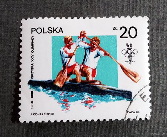 Марка Польша 1988 год Олимпийские игры