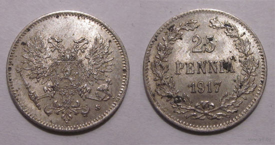 25 пенни 1917 UNC (без корон)