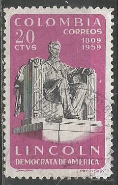 Колумбия. А.Линкольн. Президент США. 1960г. Mi#928.