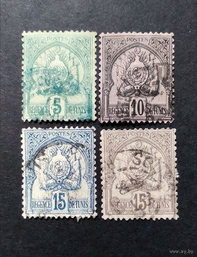 Французский Тунис\465с\ТУНИС 1893\1902 Стандарт  ГЕРБ