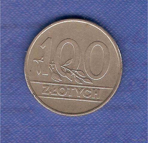 100 злотых 1990 г.