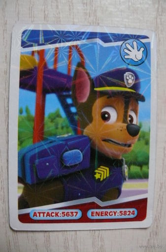 Карточка Paw patrol, Щенячий патруль.