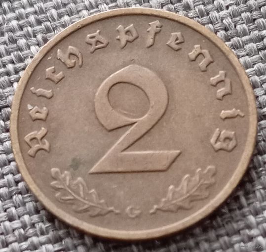 2 рейхспфеннига 1937 G