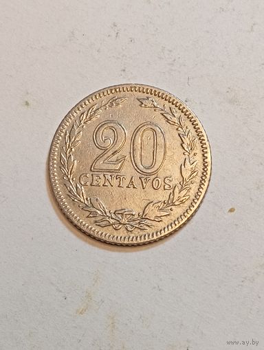 Аргентина 20 сентаво  1909 года