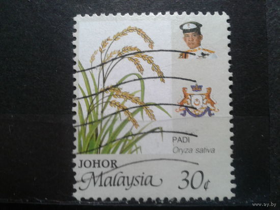 Джохор, 1986. Рис, султан, герб