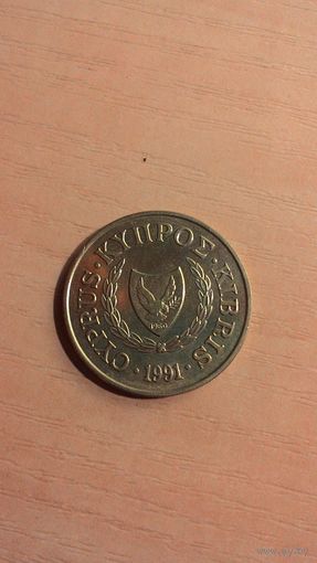 Кипр, 20 центов 1991.