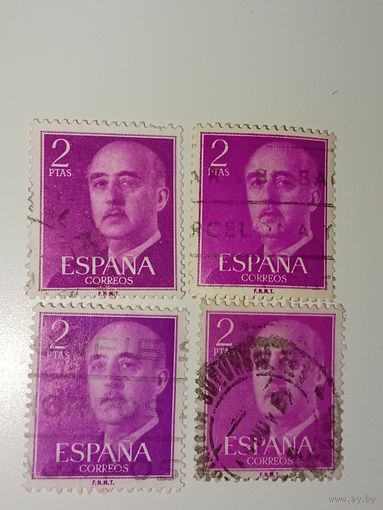 Испания  1955 Франсиско Франко, испанский генерал и диктатор.