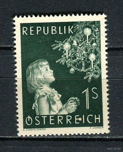 Австрия - 1953 - Рождество - [Mi. 994] - полная серия - 1 марка. MNH.  (Лот 19Gy)-T4P31