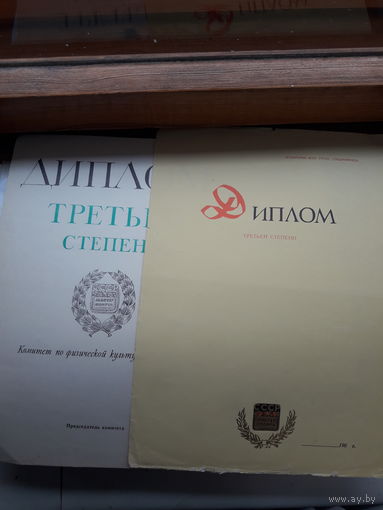 Дипломы  3 степени спортивные чистые