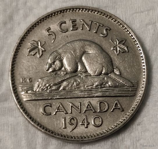 Канада 5 центов, 1940 (14-12-1)
