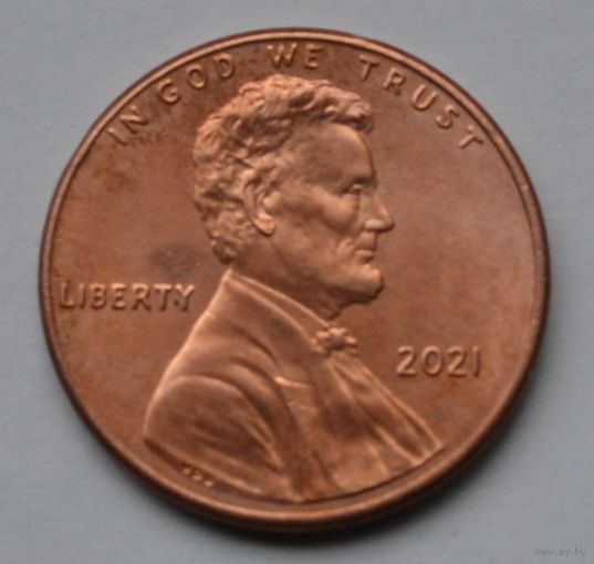 США, 1 цент 2021 г.