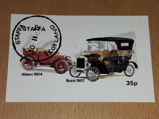 Шотландия Стаффа 1972 Ретро автомобили. Блок