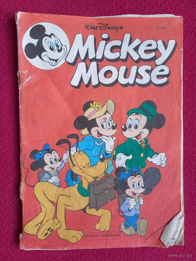 Микки Маус комикс на белорусском языке 2 номер 1992 года / Mickey Mouse Walt Disney Уолт Дисней. Эгмонт Грюнвальд / Egmont Grunwald