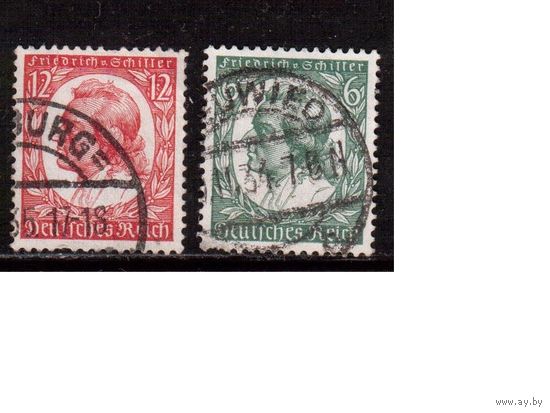 Германия-1934,(Мих.554-555)   гаш. , Шиллер(3)