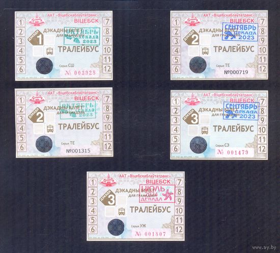 2023 2024 Проездной декадный на троллейбус Витебск