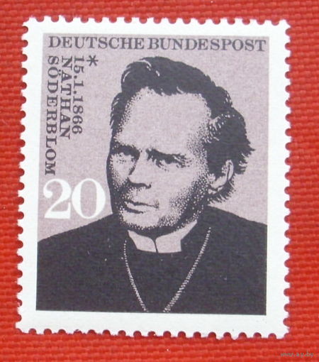Германия. ФРГ. Известные люди ( 1 марка ) 1966 года.