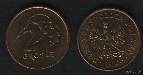 Польша y277 2 грош 2005 год MW VF (6873_-ksu009