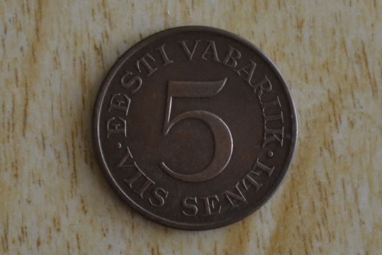 Эстония 5 сентов 1931 с 1 руб