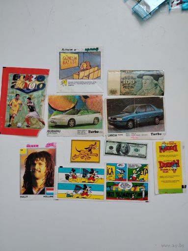 Вкладыши от жвачки, всякие разные