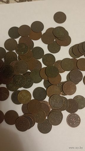 1/2 копейки Николай 2, 95 штук