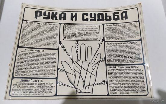 Рука и судьба (хиромантия) СССР на фотобумаге