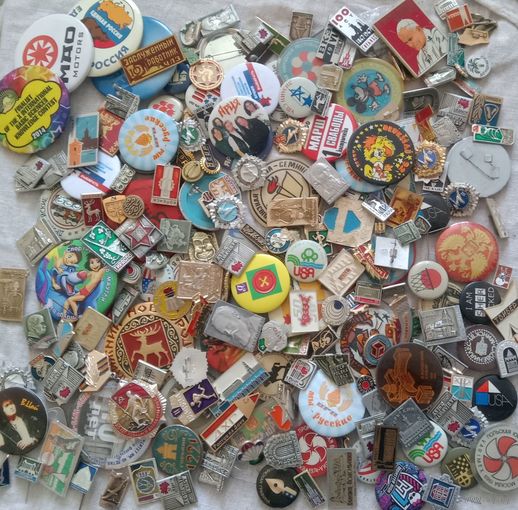 С РУБЛЯ. 200+  значков. Сборный лот.