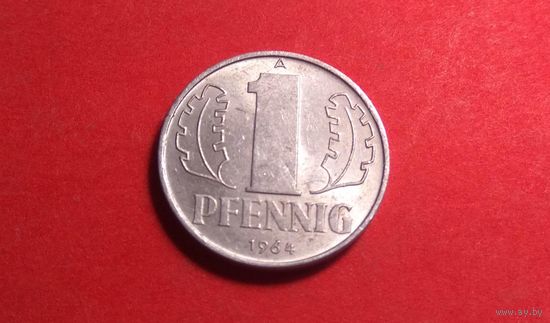 1 пфенниг 1964. Германия - ГДР.